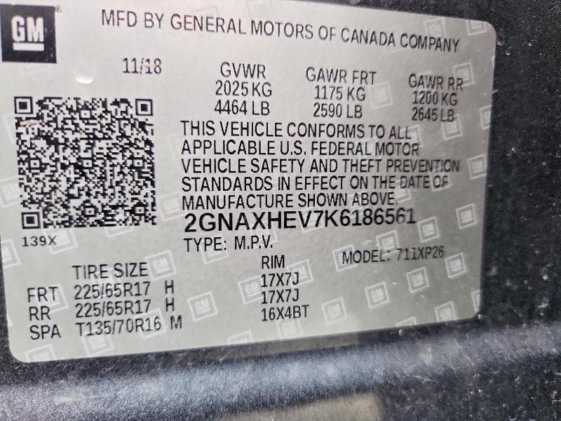 2019 CHEVROLET EQUINOX LS 14
