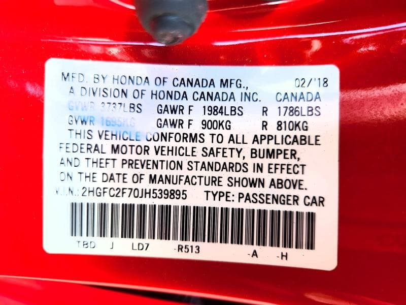 2018 HONDA CIVIC EX 12