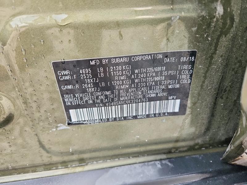 2019 SUBARU OUTBACK 2.5I LIMITED 14