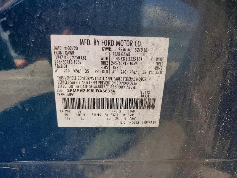 2020 FORD EDGE SEL 13