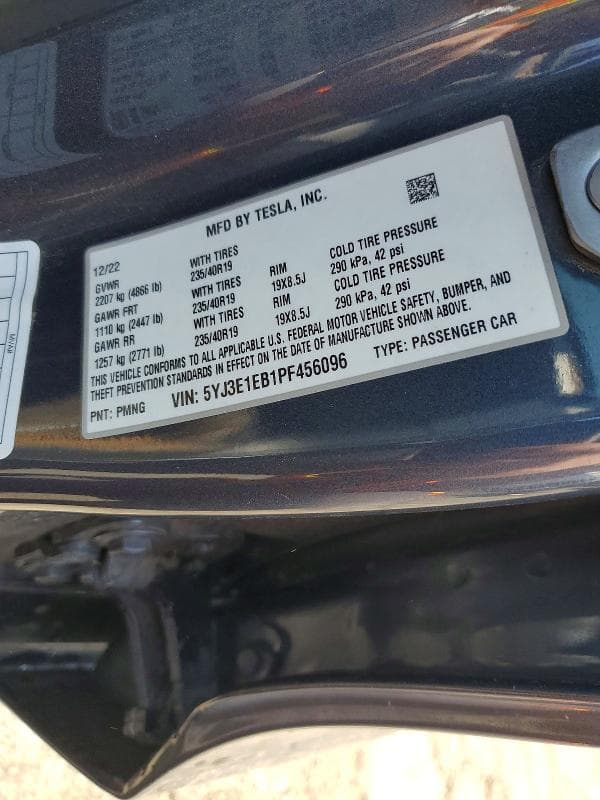 2023 TESLA MODEL 3 12