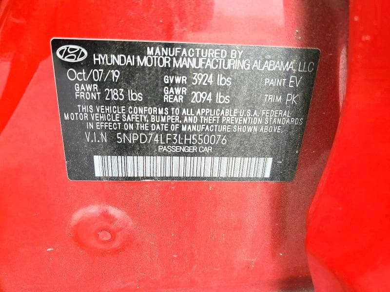 2020 HYUNDAI ELANTRA SE 12