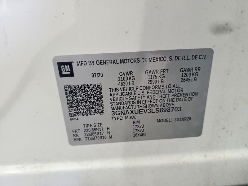 2020 CHEVROLET EQUINOX LT 14