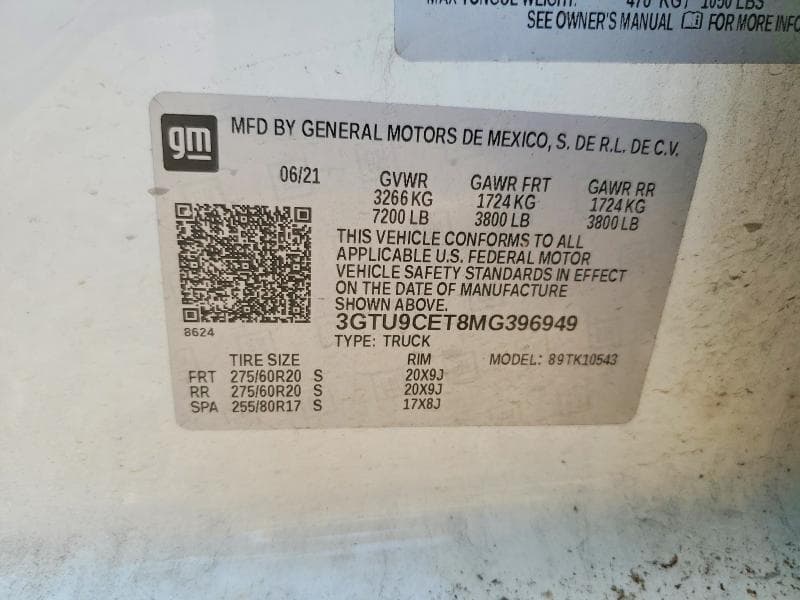 2021 GMC SIERRA K1500 ELEVATION 12