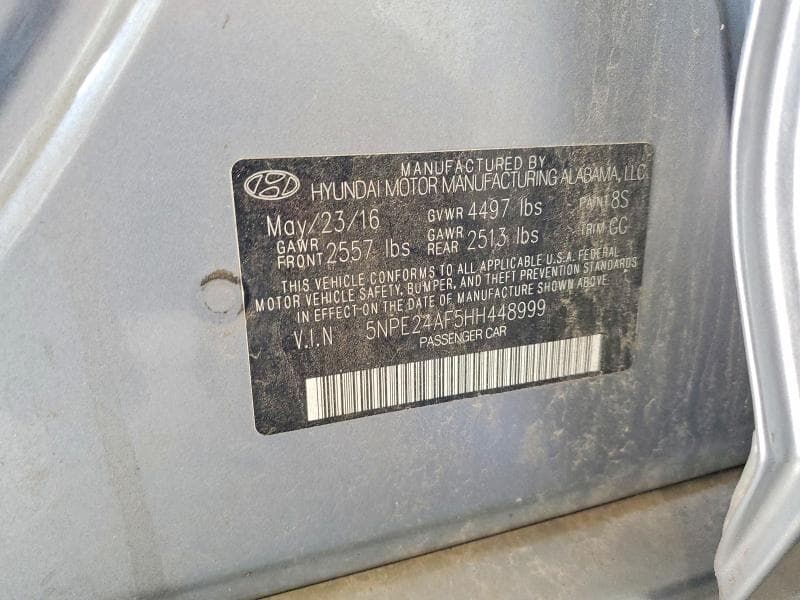 2017 HYUNDAI SONATA SE 12