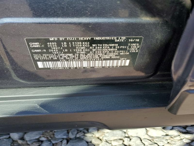 2017 SUBARU OUTBACK 2.5I LIMITED 13