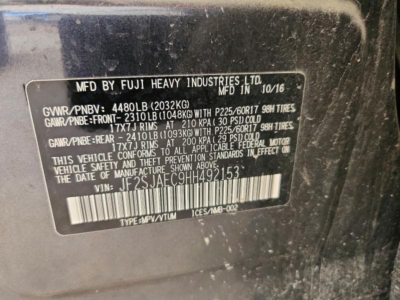 2017 SUBARU FORESTER 2.5I PREMIUM 14