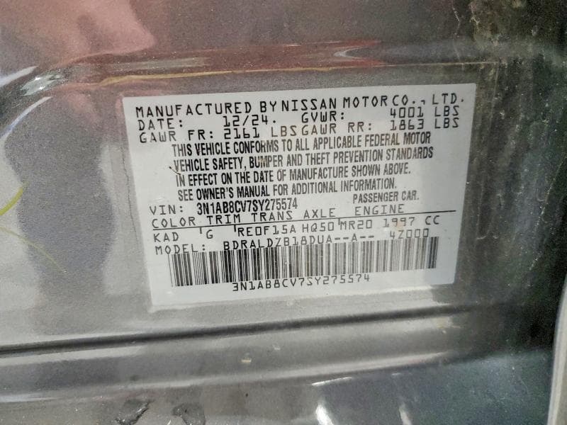 2025 NISSAN SENTRA SV 13
