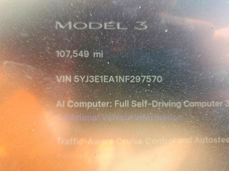 2022 TESLA MODEL 3 9