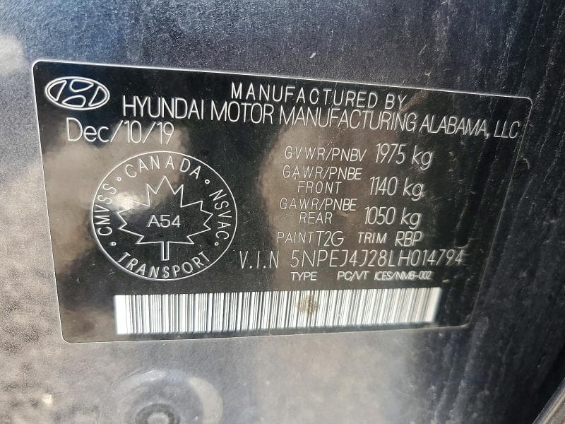 2020 HYUNDAI SONATA SEL PLUS 12