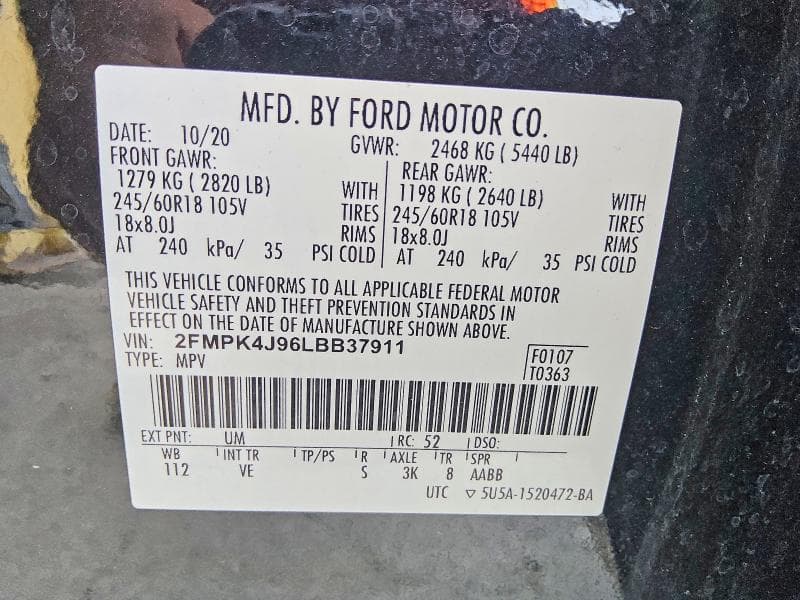 2020 FORD EDGE SEL 13