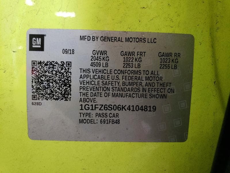 2019 CHEVROLET BOLT EV PREMIER 12