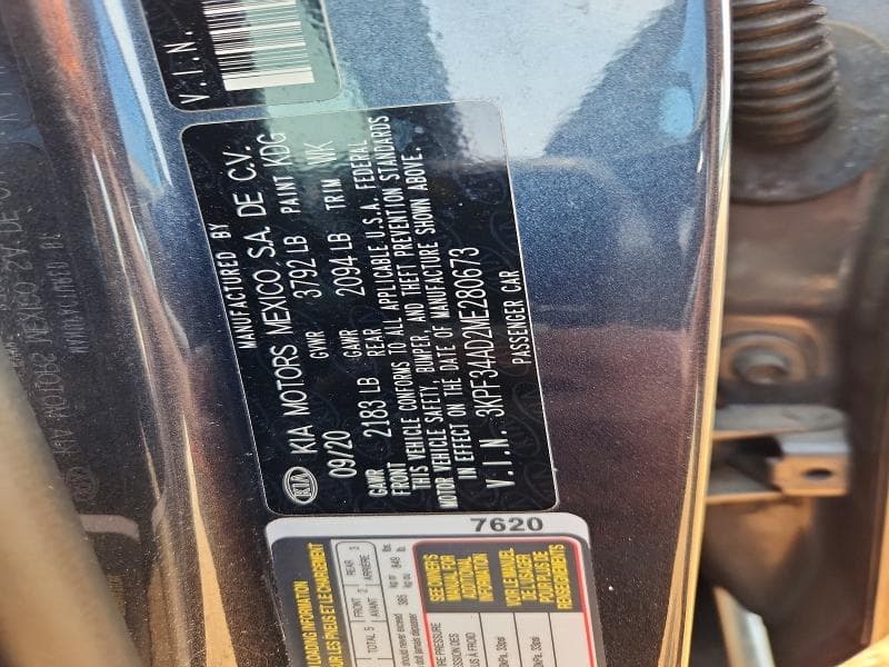 2021 KIA FORTE GT LINE 12