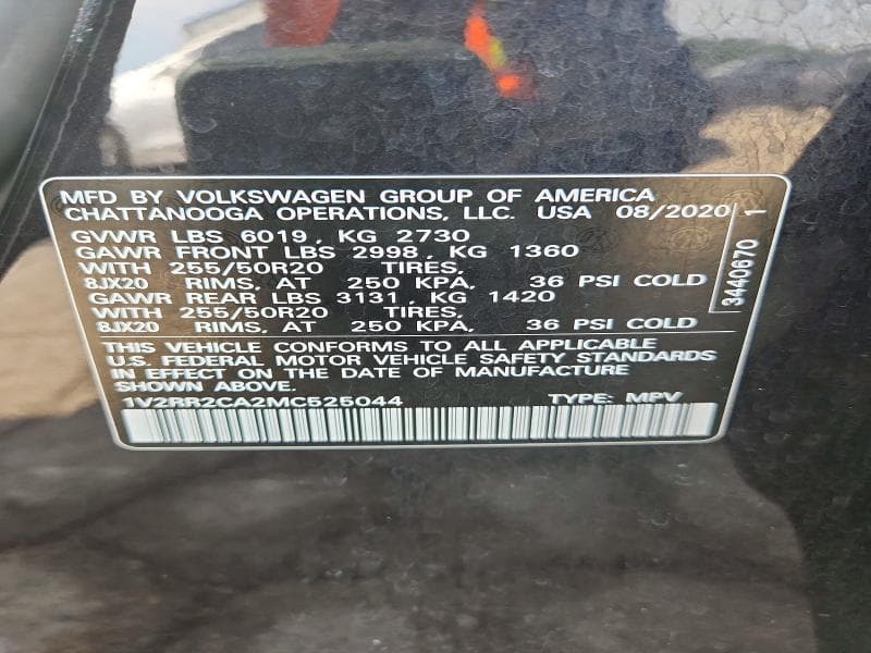 2021 VOLKSWAGEN ATLAS SE 13