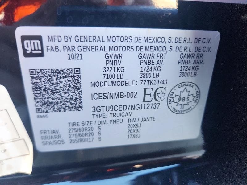 2022 GMC SIERRA LIMITED K1500 ELEVATION 12