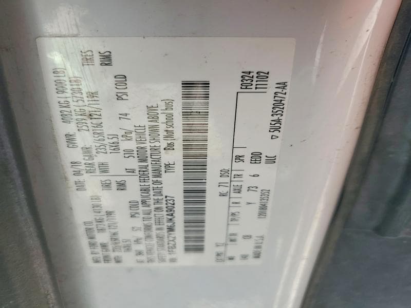 2018 FORD TRANSIT T-350 13