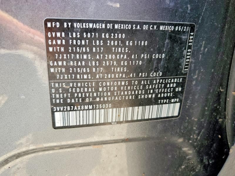 2021 VOLKSWAGEN TIGUAN SE 13