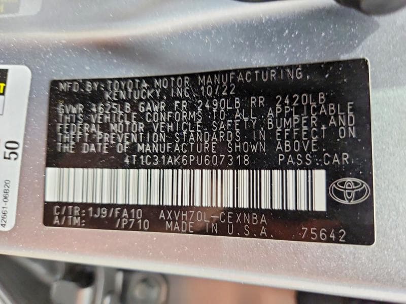 2023 TOYOTA CAMRY LE 12