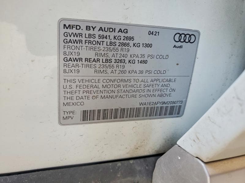 2021 AUDI Q5 E PREMIUM PLUS 12