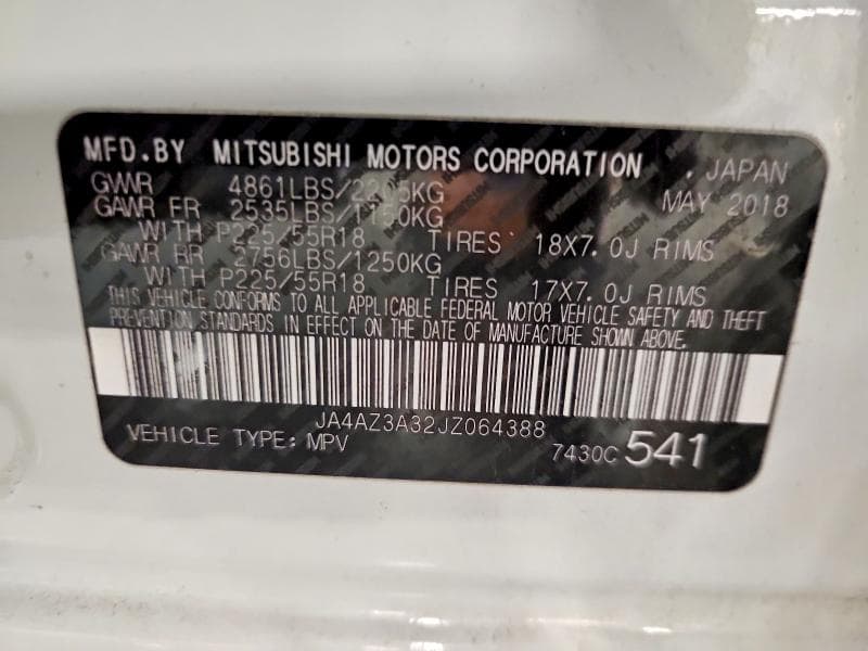 2018 MITSUBISHI OUTLANDER SE 13