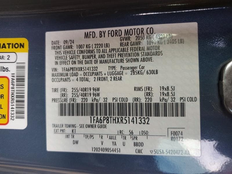 2024 FORD MUSTANG 12
