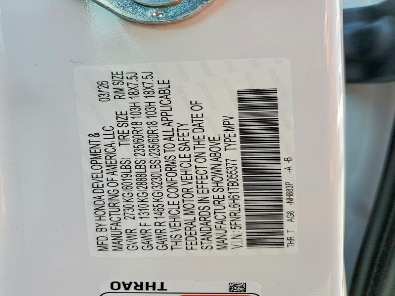 2026 HONDA ODYSSEY EXL 13