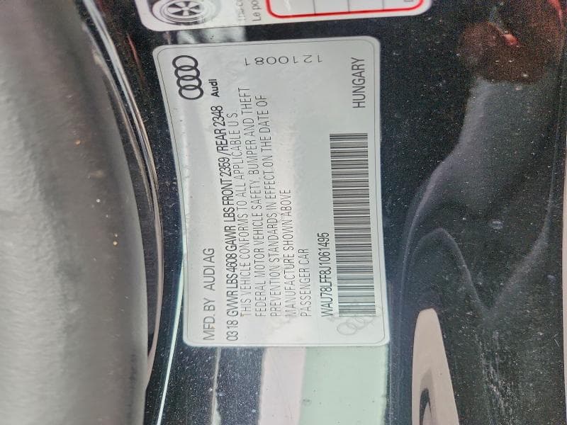 2018 AUDI A3 PREMIUM 12