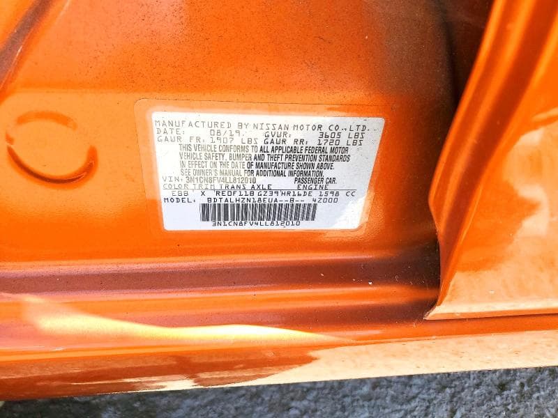 2020 NISSAN VERSA SR 12