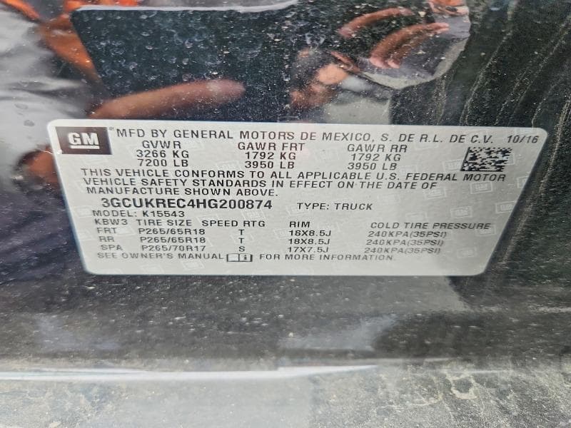 2017 CHEVROLET SILVERADO K1500 LT 12