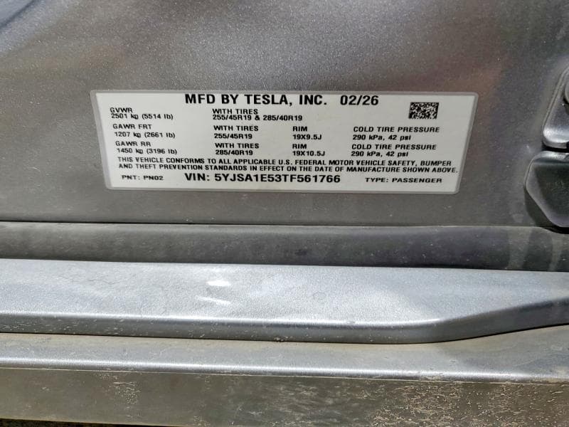 2026 TESLA MODEL S 12