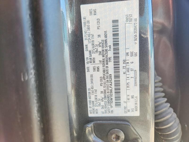 2020 FORD F150 SUPERCREW 12