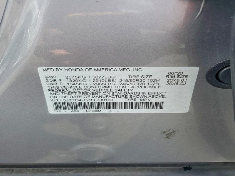 2020 ACURA MDX TECHNOLOGY 14