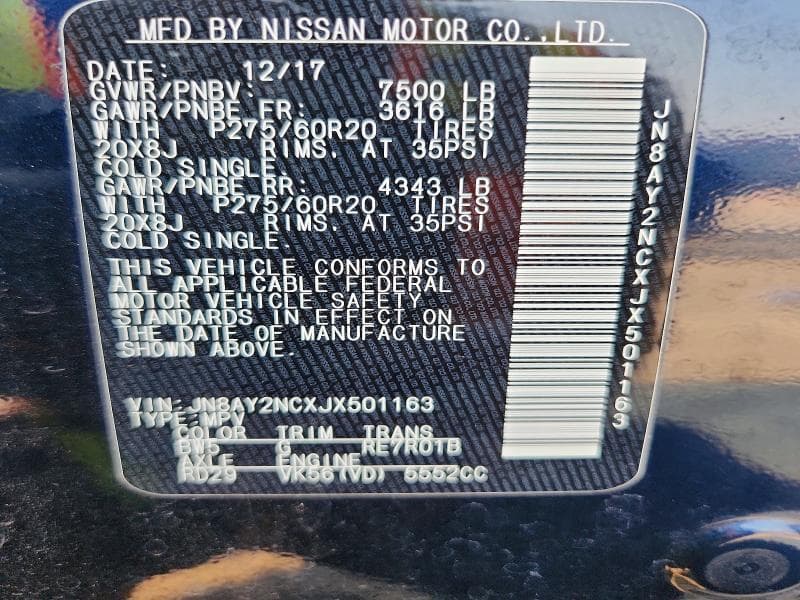 2018 NISSAN ARMADA SL 14
