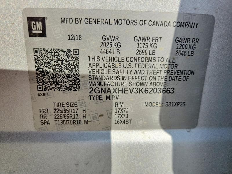 2019 CHEVROLET EQUINOX LS 12