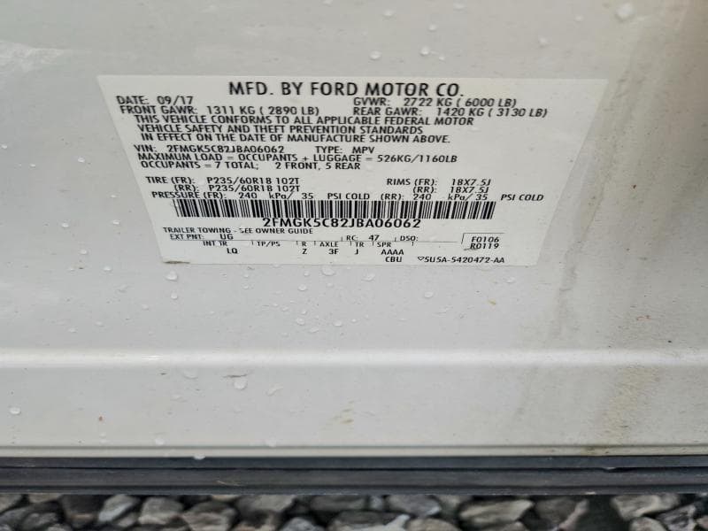 2018 FORD FLEX SEL 13