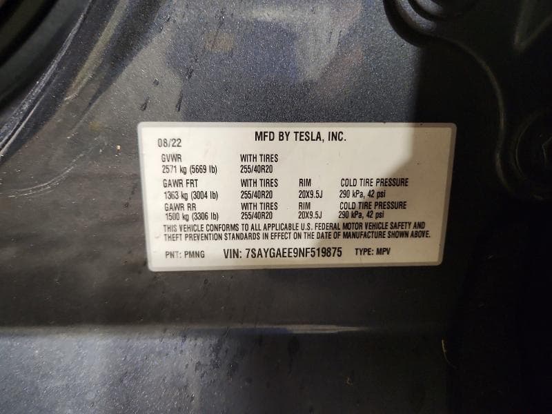 2022 TESLA MODEL Y 14