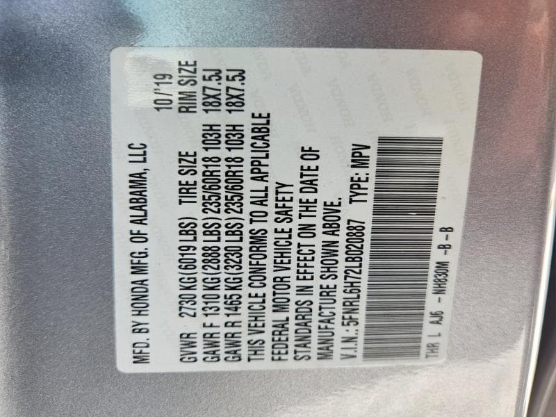2020 HONDA ODYSSEY EXL 12