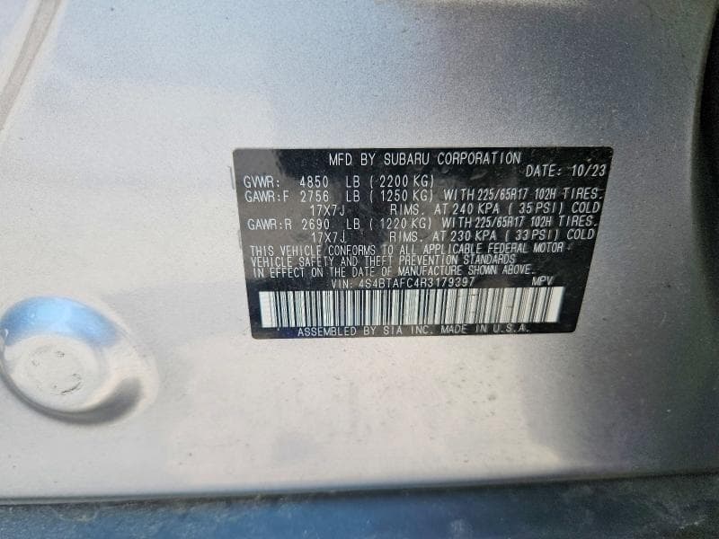 2024 SUBARU OUTBACK PREMIUM 13