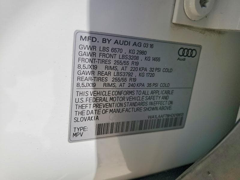 2017 AUDI Q7 PREMIUM PLUS 12