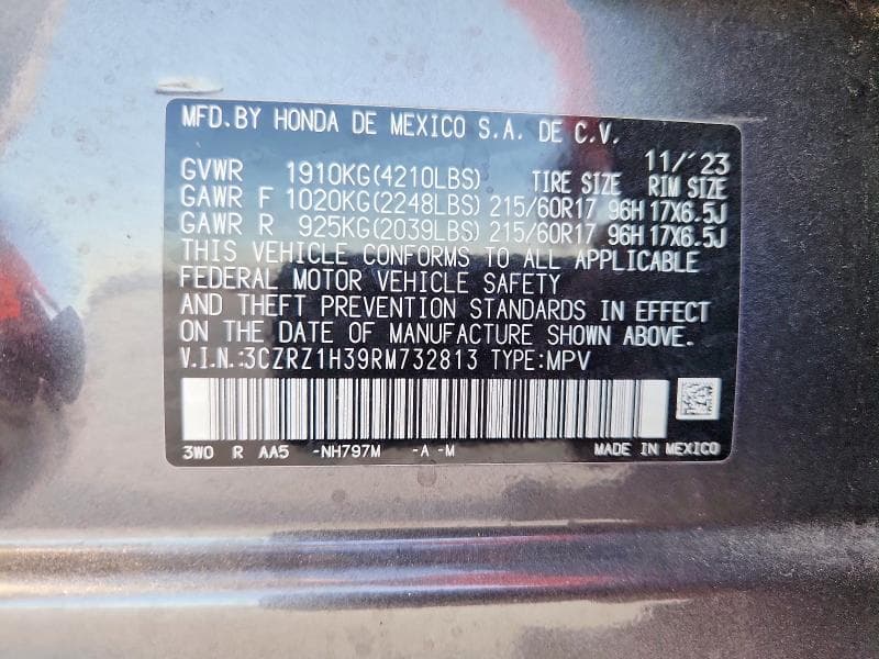 2024 HONDA HR-V LX 13