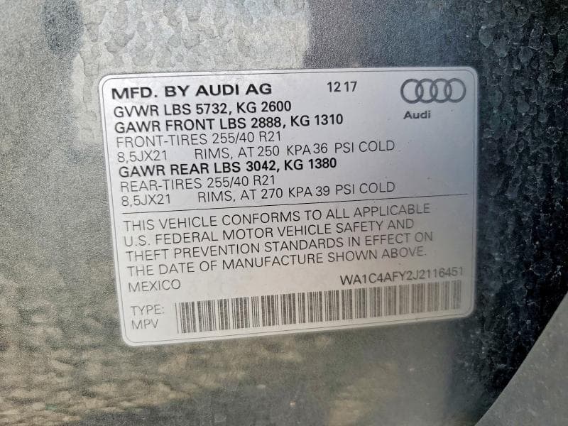 2018 AUDI SQ5 PRESTIGE 14