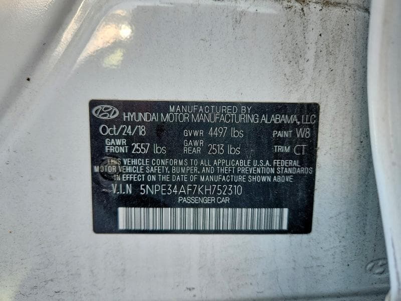2019 HYUNDAI SONATA SPORT 13