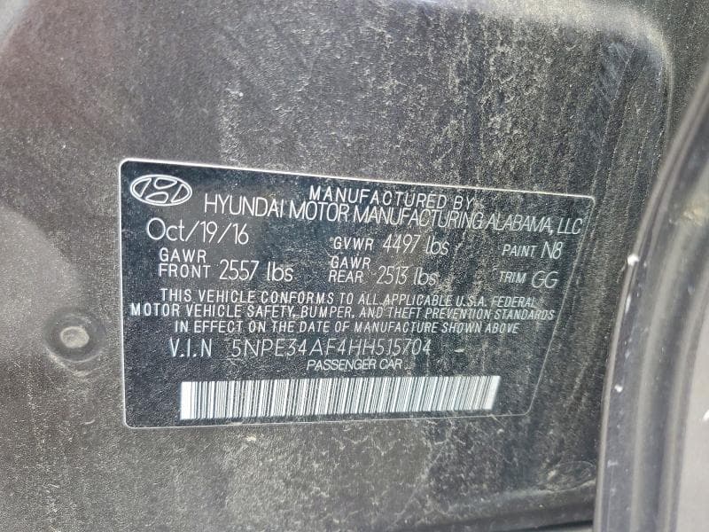 2017 HYUNDAI SONATA SPORT 13
