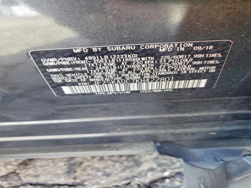2019 SUBARU FORESTER PREMIUM 13