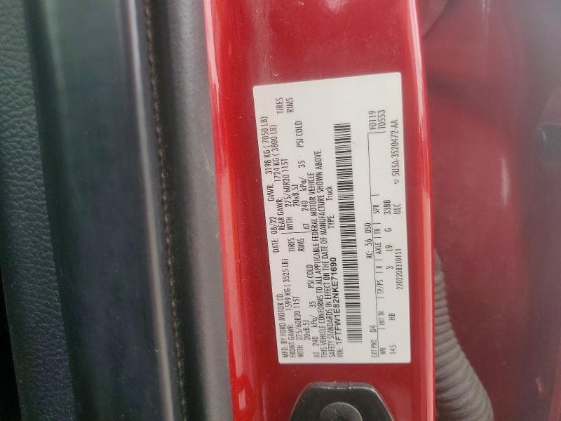 2022 FORD F150 SUPERCREW 12