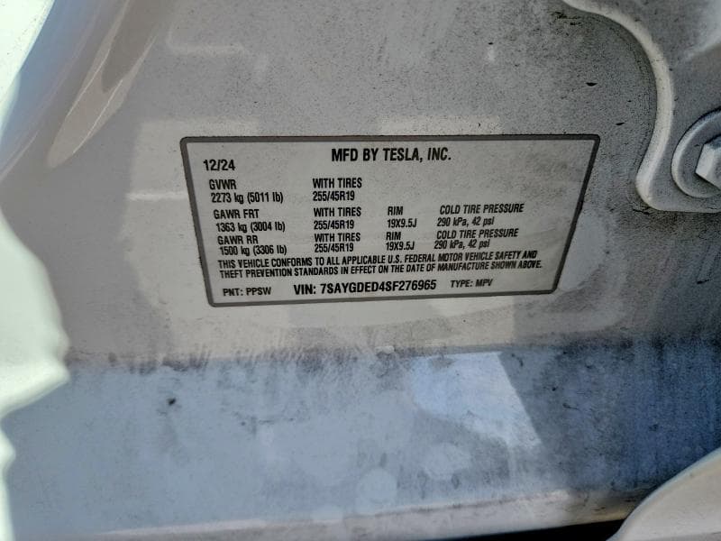 2025 TESLA MODEL Y 12
