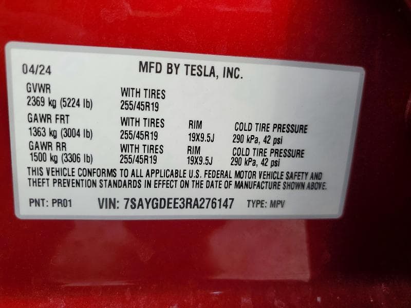 2024 TESLA MODEL Y 13