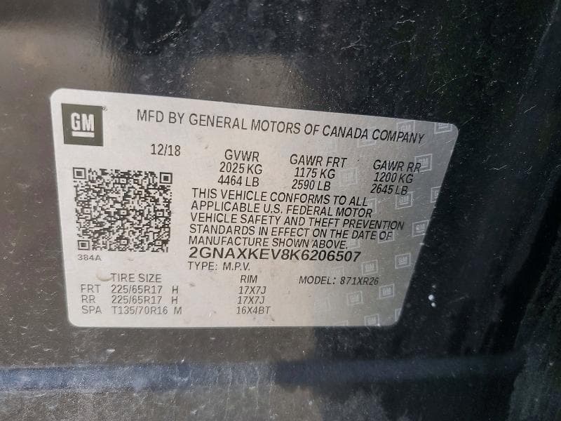 2019 CHEVROLET EQUINOX LT 13