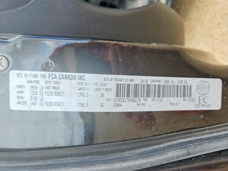 2019 DODGE GRAND CARAVAN GT 13