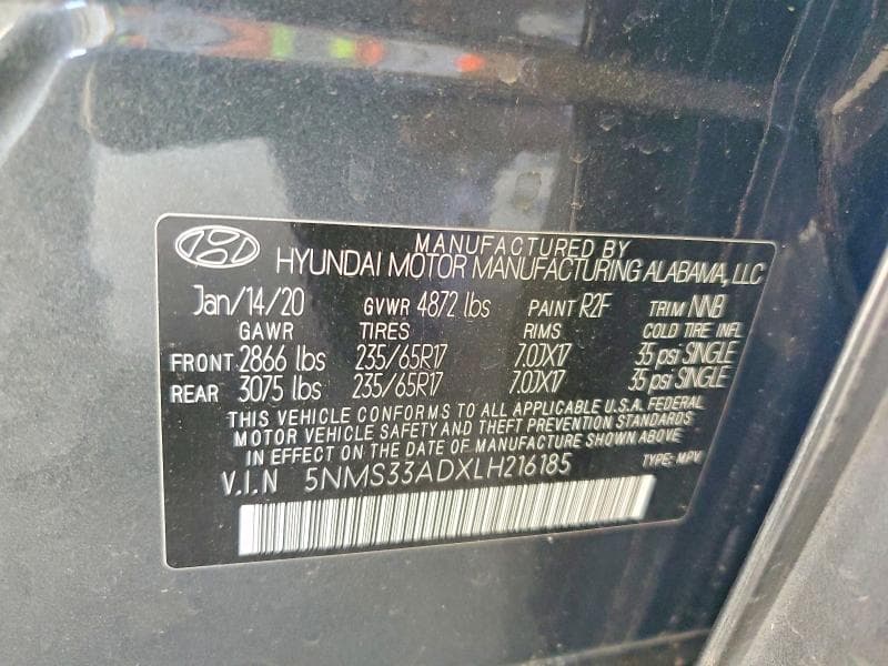 2020 HYUNDAI SANTA FE SEL 12